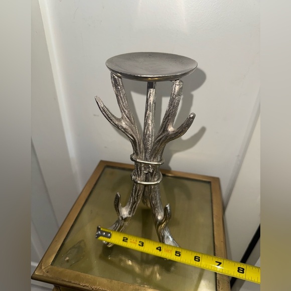 Silver Twig or Antler Candlestick Candle Holder - Picture 7 of 8